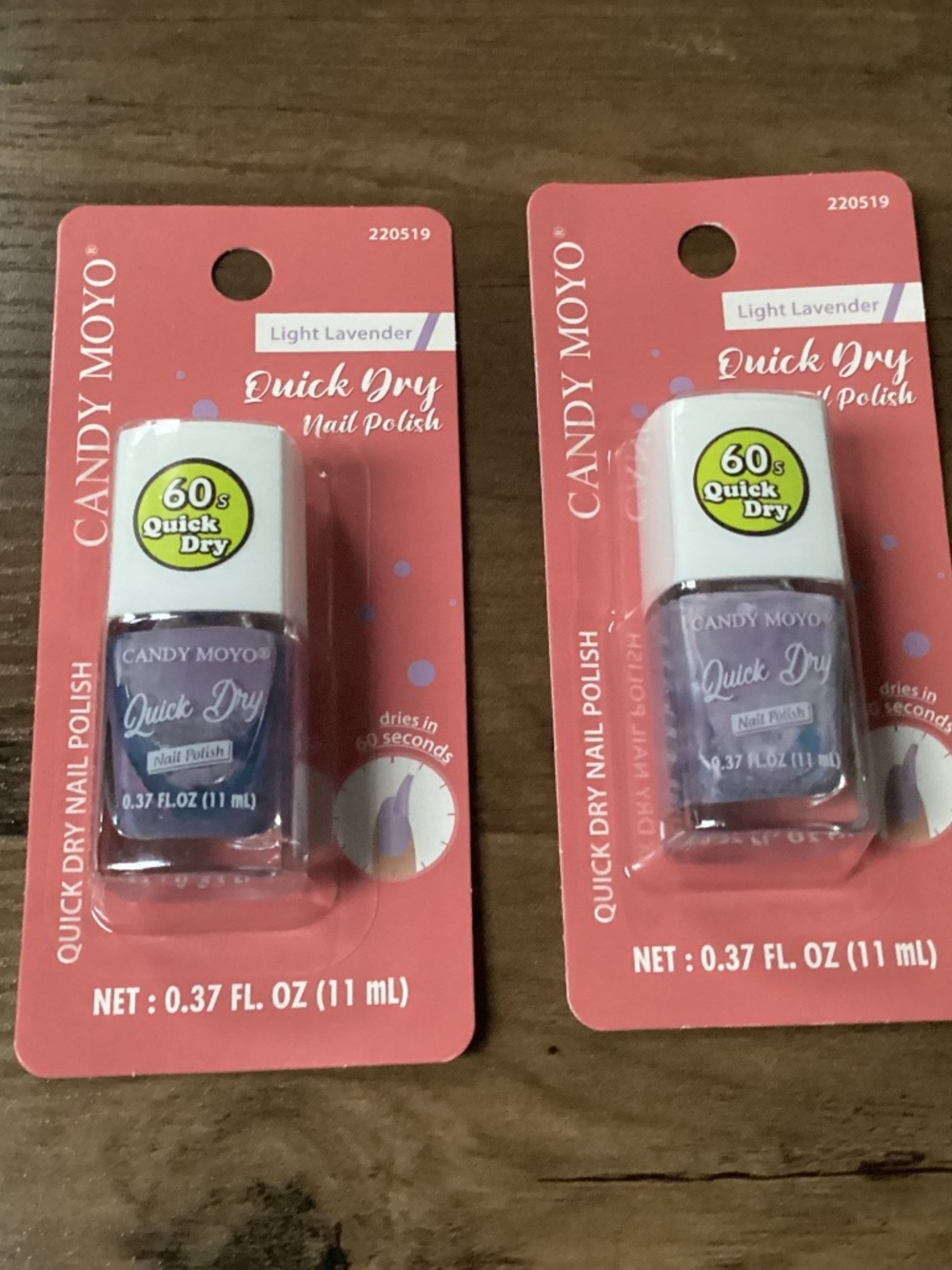 Candy Moyo Quick Dry Nail Polish Bundle New Light Lavender 0.37 fl oz
